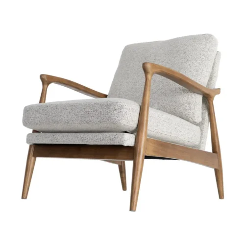 Fauteuil chiné blanc-gris Ixia 72 cm — vue 8