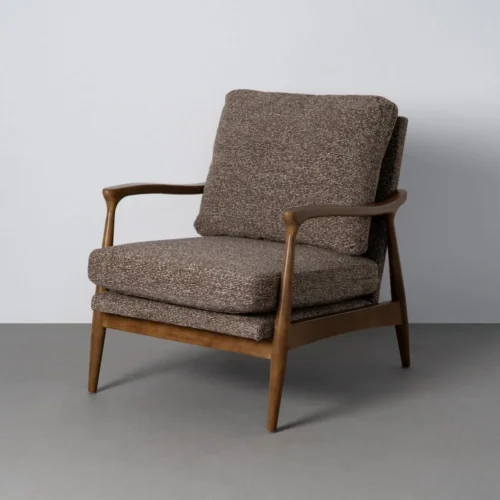 Fauteuil chiné marron Ixia 72 cm