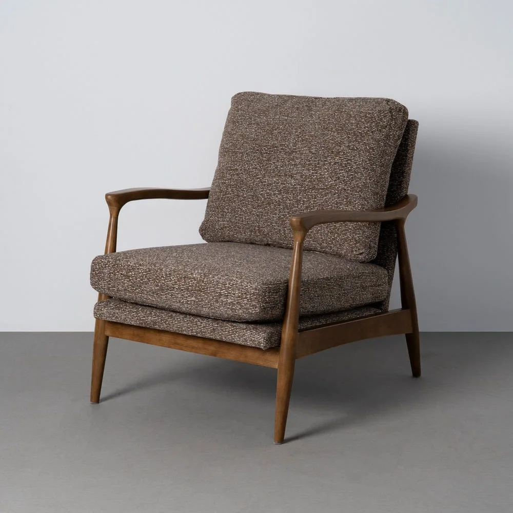 Fauteuil chiné marron Ixia 72 cm
