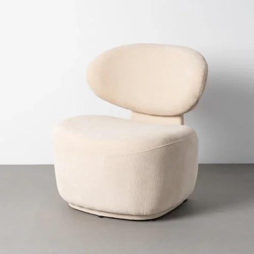 Fauteuil crème tissu Ixia 77 cm — vue 6