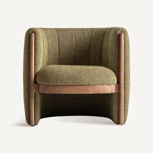 Fauteuil Fiac jaune chiné Vical Home — vue 2