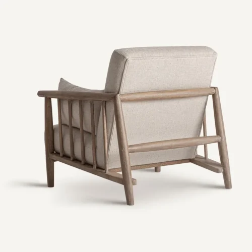 Fauteuil Grebin bouleau et coton beige Vical Home — vue 4