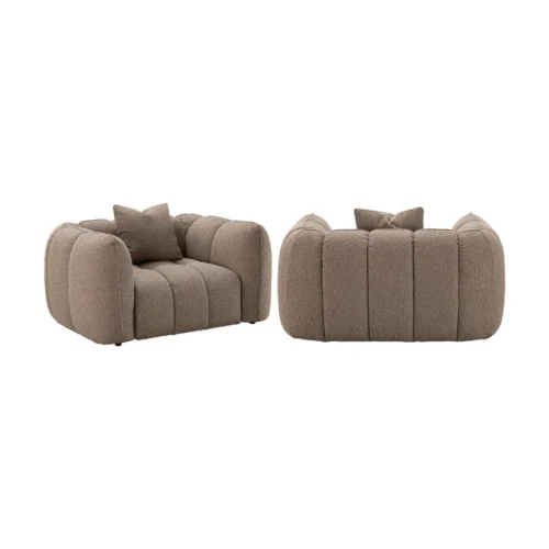 Fauteuil Hogan mocca chunky ignifugé Richmond Interiors — vue 2