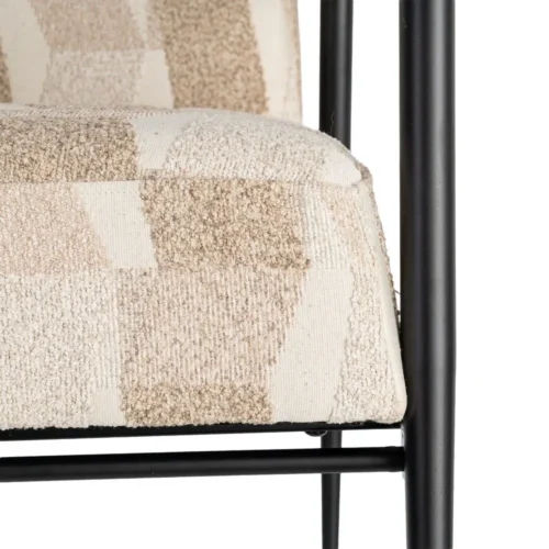 Fauteuil imprimé beige Ixia 64,5 cm — vue 3