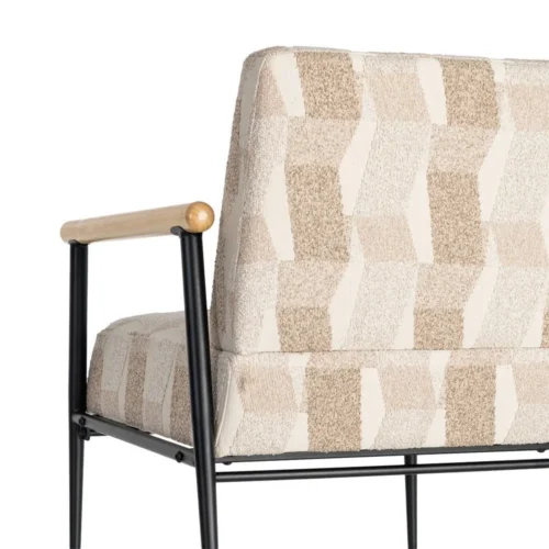 Fauteuil imprimé beige Ixia 64,5 cm — vue 4