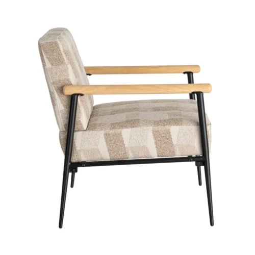 Fauteuil imprimé beige Ixia 64,5 cm — vue 5