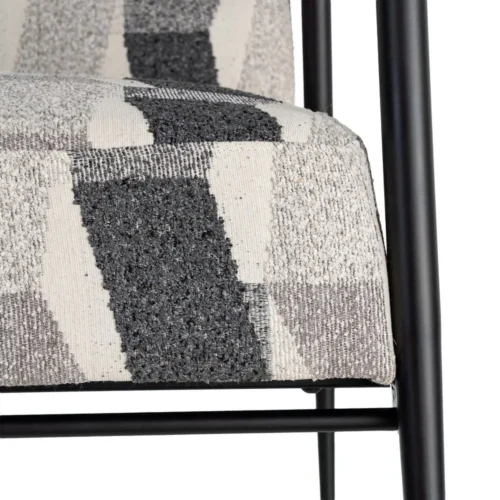 Fauteuil imprimé gris Ixia 64,5 cm — vue 3