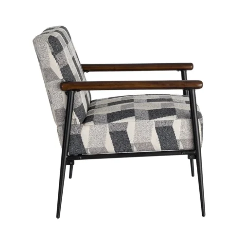 Fauteuil imprimé gris Ixia 64,5 cm — vue 5