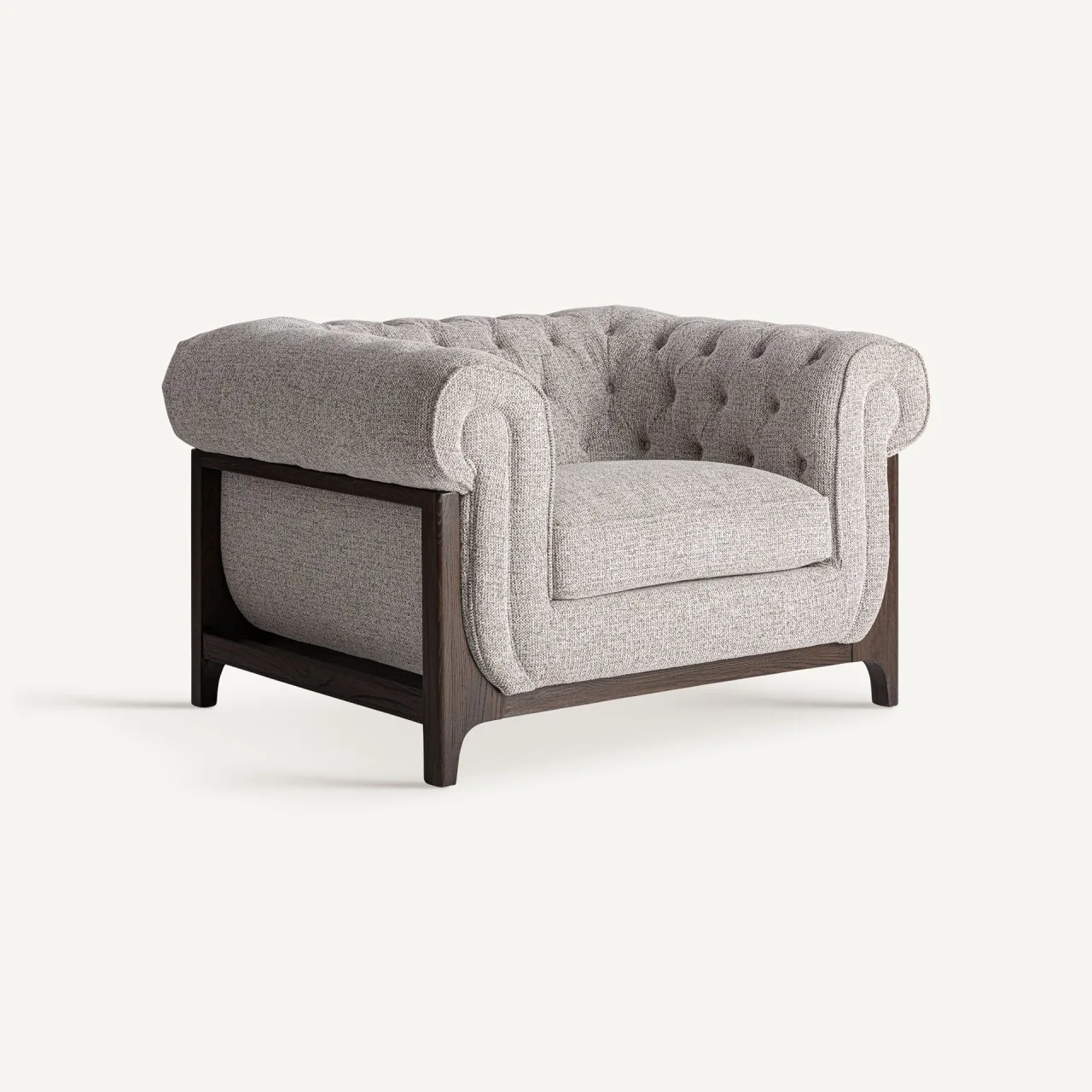 Fauteuil Ipswich frêne marron et gris Vical Home