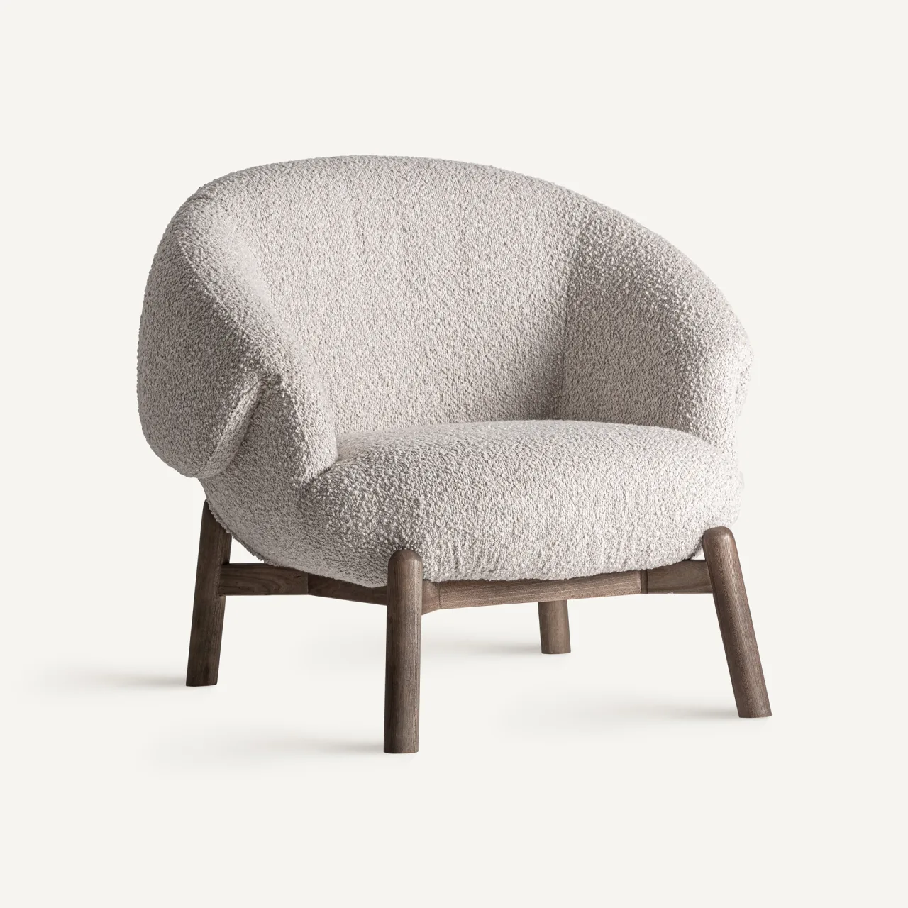 Fauteuil Jacquard orme clair et beige 98 cm Vical Home