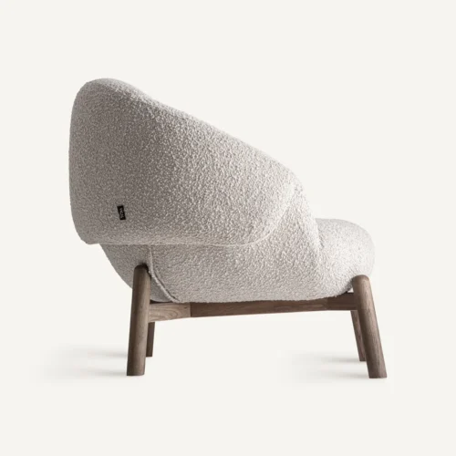 Fauteuil Jacquard orme clair et beige 98 cm Vical Home — vue 3