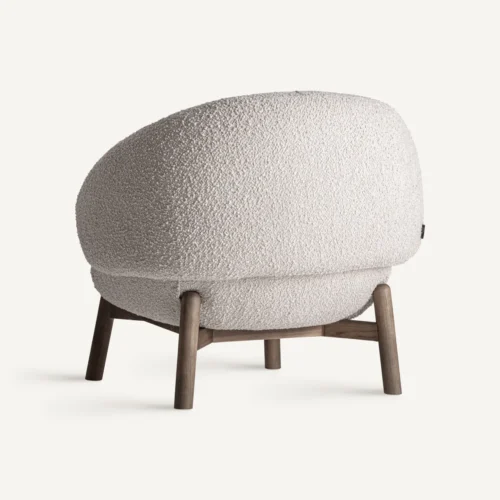 Fauteuil Jacquard orme clair et beige 98 cm Vical Home — vue 4