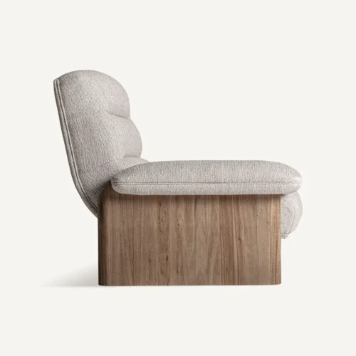 Fauteuil Jacquard orme marron et beige 125 cm Vical Home — vue 3