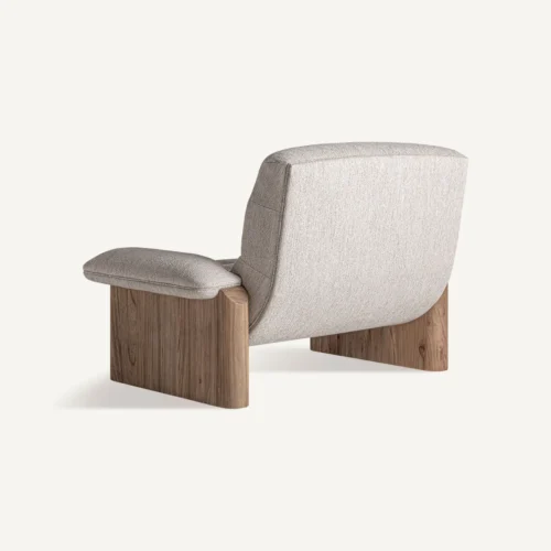 Fauteuil Jacquard orme marron et beige 125 cm Vical Home — vue 4