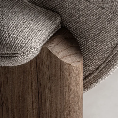 Fauteuil Jacquard orme marron et beige 125 cm Vical Home — vue 8