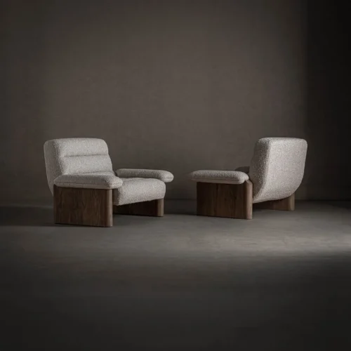 Fauteuil Jacquard orme marron et beige 125 cm Vical Home — vue 9