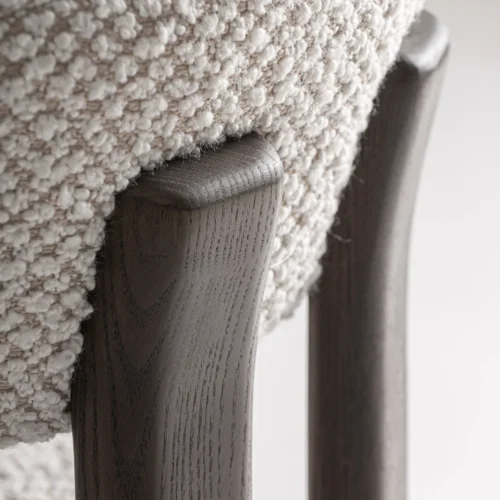 Fauteuil Kelan frêne marron et blanc cassé Vical Home — vue 5