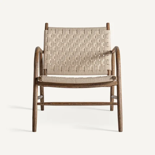 Fauteuil Larreule chêne et corde Vical Home — vue 2