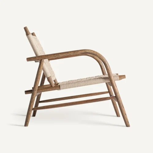 Fauteuil Larreule chêne et corde Vical Home — vue 3