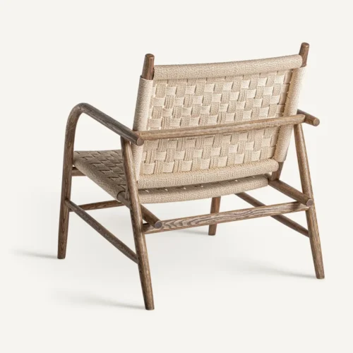 Fauteuil Larreule chêne et corde Vical Home — vue 4