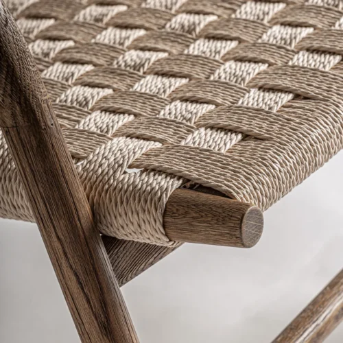 Fauteuil Larreule chêne et corde Vical Home — vue 5