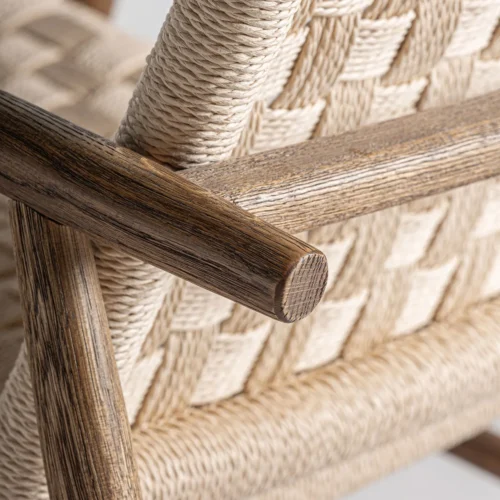 Fauteuil Larreule chêne et corde Vical Home — vue 9