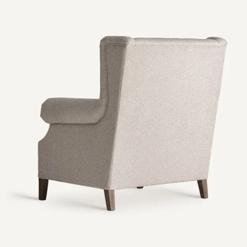 Fauteuil Leiston frêne marron et crème Vical Home — vue 4