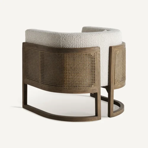 Fauteuil Leiwen frêne marron et beige Vical Home — vue 4