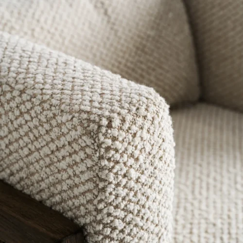 Fauteuil Leiwen frêne marron et beige Vical Home — vue 5