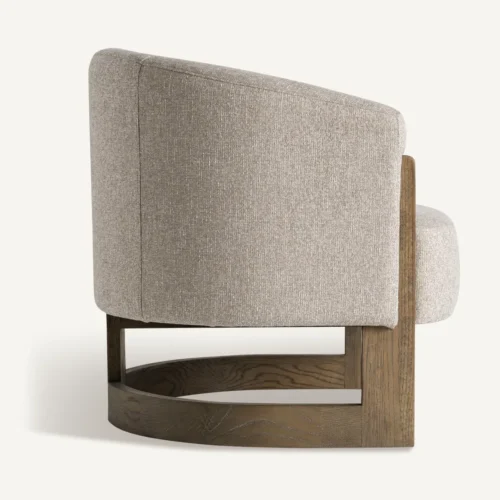 Fauteuil Leutasch frêne naturel et taupe Vical Home — vue 3