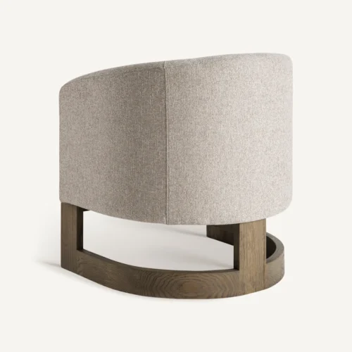 Fauteuil Leutasch frêne naturel et taupe Vical Home — vue 4