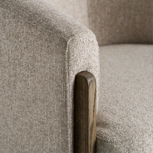 Fauteuil Leutasch frêne naturel et taupe Vical Home — vue 5