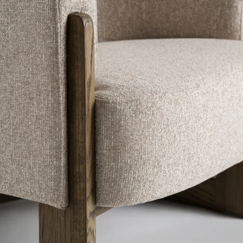 Fauteuil Leutasch frêne naturel et taupe Vical Home — vue 7
