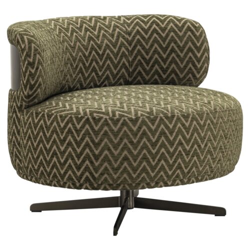 Fauteuil lounge Lauren moss chevron pivotant Richmond Interiors — vue 2