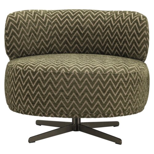 Fauteuil lounge Lauren moss chevron pivotant Richmond Interiors — vue 3