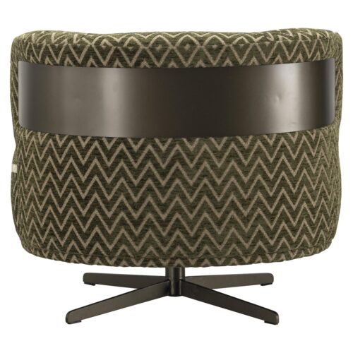 Fauteuil lounge Lauren moss chevron pivotant Richmond Interiors — vue 5