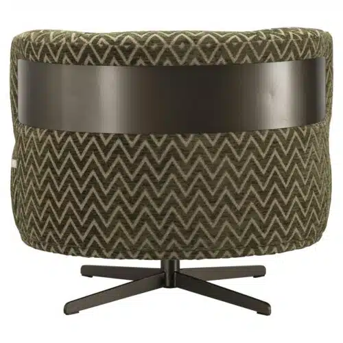 Fauteuil lounge Lauren moss chevron pivotant Richmond Interiors — vue 5