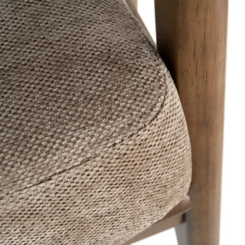 Fauteuil marron tissu-bois Ixia 69 cm — vue 7
