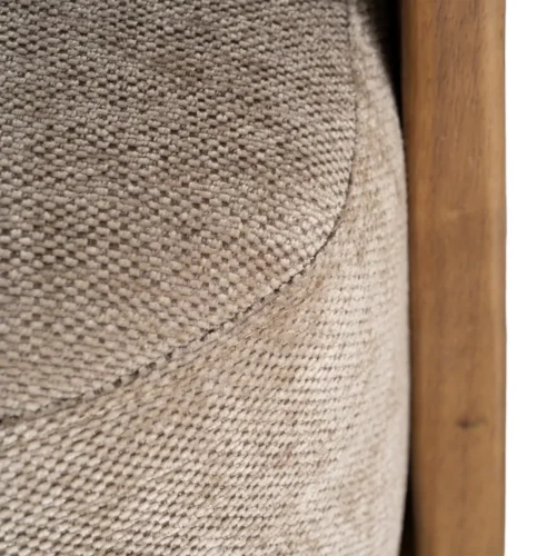 Fauteuil marron tissu-bois Ixia 73 cm — vue 8
