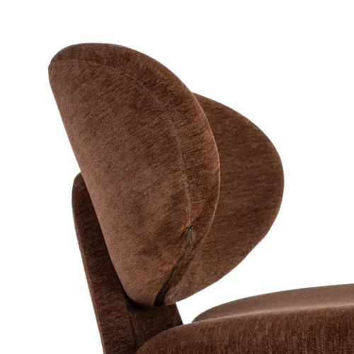 Fauteuil marron tissu Ixia 77 cm — vue 2