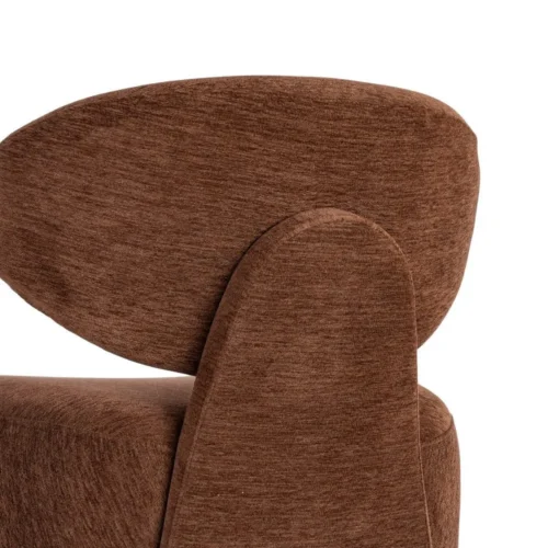 Fauteuil marron tissu Ixia 77 cm — vue 3