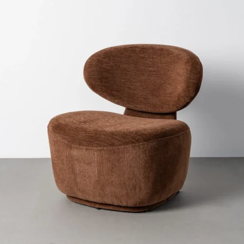 Fauteuil marron tissu Ixia 77 cm — vue 6