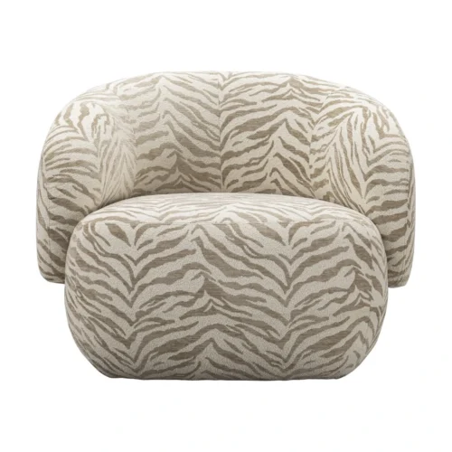 Fauteuil Milano beige tiger Richmond Interiors — vue 3