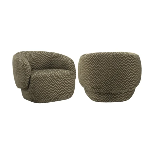 Fauteuil Milano moss chevron Richmond Interiors — vue 2