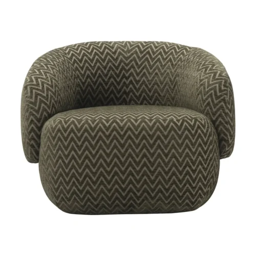 Fauteuil Milano moss chevron Richmond Interiors — vue 3
