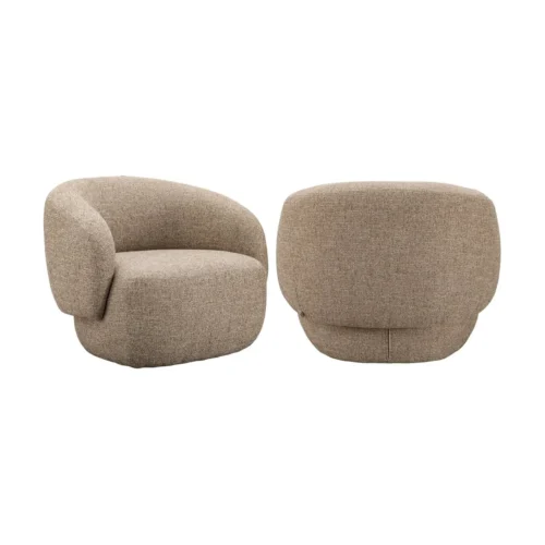 Fauteuil Milano sand tweed ignifugé Richmond Interiors — vue 2