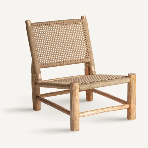 Fauteuil Mouzaki teck et chanvre Vical Home