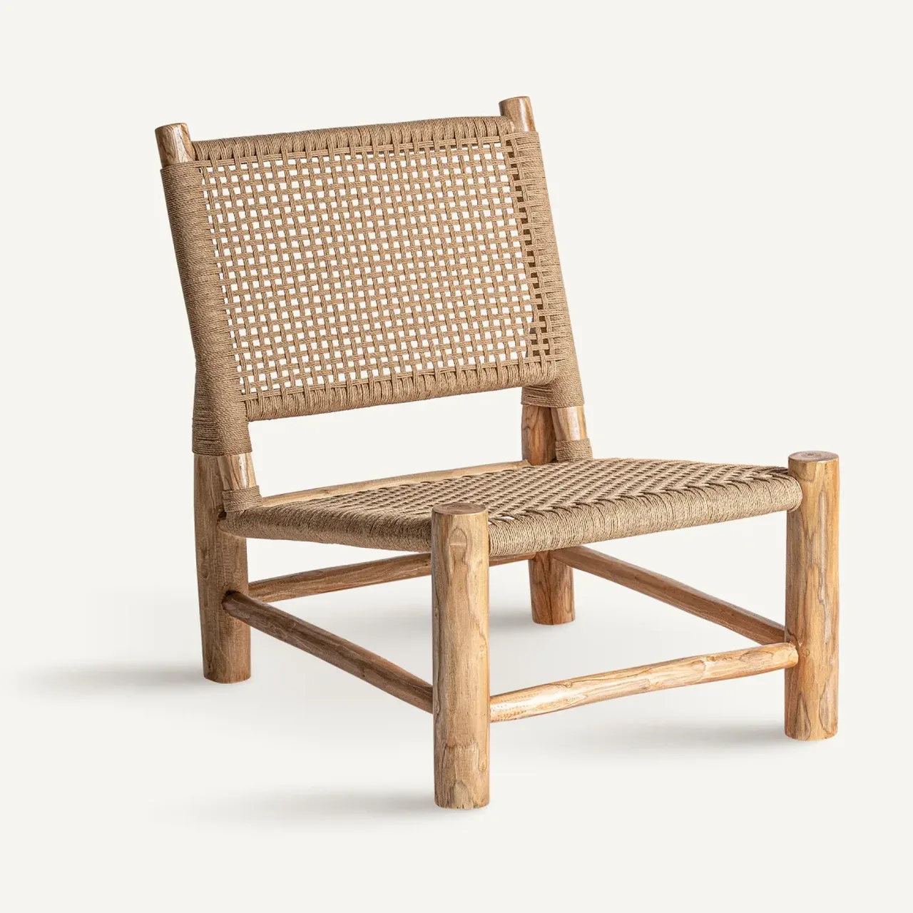 Fauteuil Mouzaki teck et chanvre Vical Home