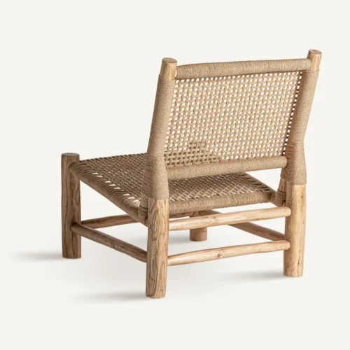 Fauteuil Mouzaki teck et chanvre Vical Home — vue 3