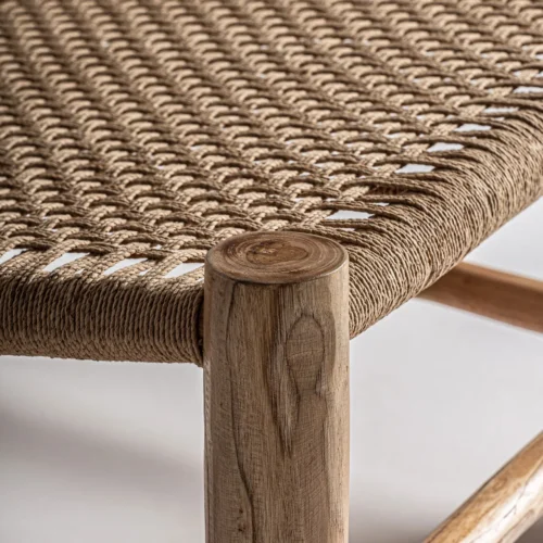 Fauteuil Mouzaki teck et chanvre Vical Home — vue 4